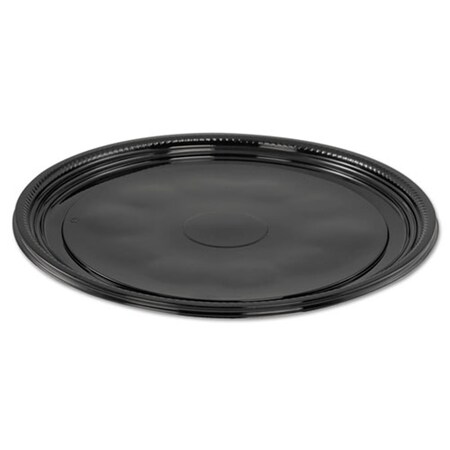 Goldengifts 12 in. dia Caterline Casuals Thermoformed Platters, Black GO1893759